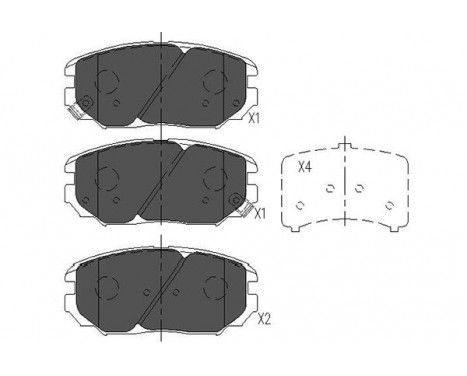 Brake Pad Set, disc brake KBP-3020 Kavo parts