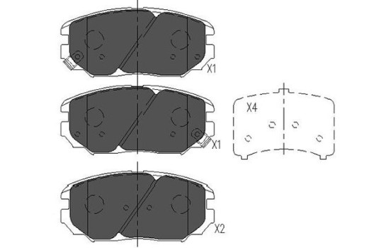 Brake Pad Set, disc brake KBP-3020 Kavo parts