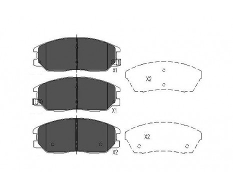 Brake Pad Set, disc brake KBP-3021 Kavo parts