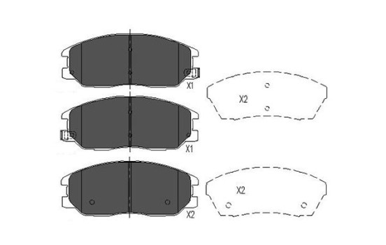 Brake Pad Set, disc brake KBP-3021 Kavo parts