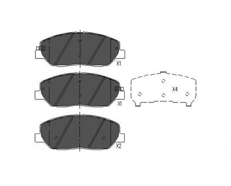 Brake Pad Set, disc brake KBP-3023 Kavo parts