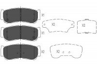 Brake Pad Set, disc brake KBP-3024 Kavo parts