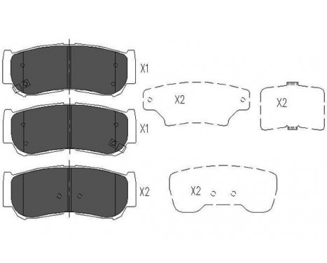 Brake Pad Set, disc brake KBP-3024 Kavo parts