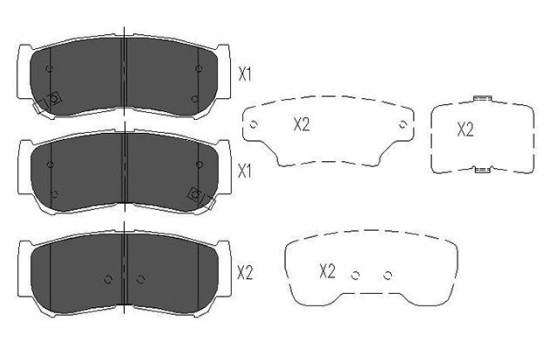 Brake Pad Set, disc brake KBP-3024 Kavo parts