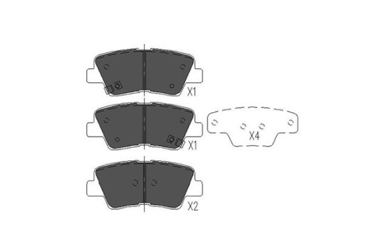 Brake Pad Set, disc brake KBP-3025 Kavo parts