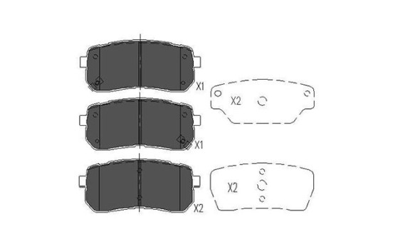 Brake Pad Set, disc brake KBP-3026 Kavo parts