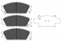 Brake Pad Set, disc brake KBP-3028 Kavo parts