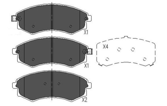 Brake Pad Set, disc brake KBP-3029 Kavo parts