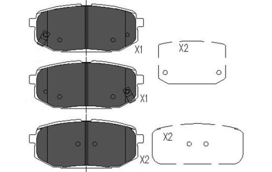 Brake Pad Set, disc brake KBP-3032 Kavo parts