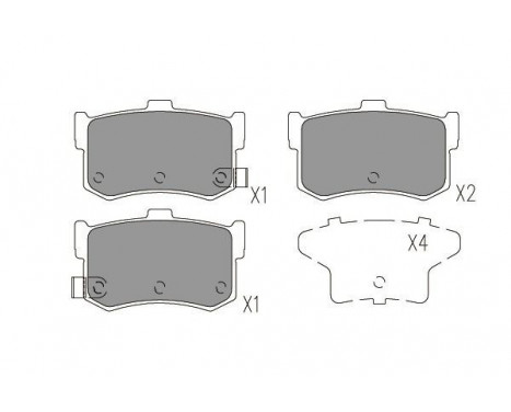 Brake Pad Set, disc brake KBP-3037 Kavo parts, Image 2