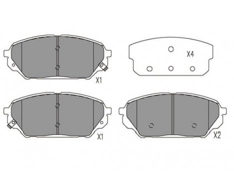 Brake Pad Set, disc brake KBP-3039 Kavo parts