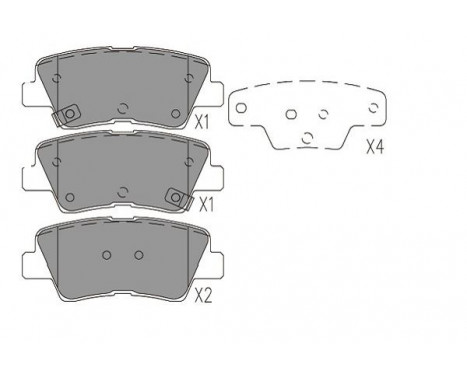 Brake Pad Set, disc brake KBP-3045 Kavo parts