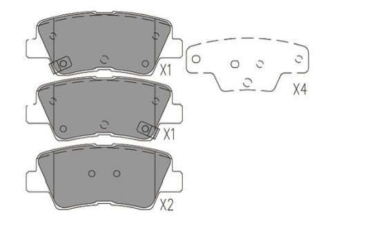 Brake Pad Set, disc brake KBP-3045 Kavo parts