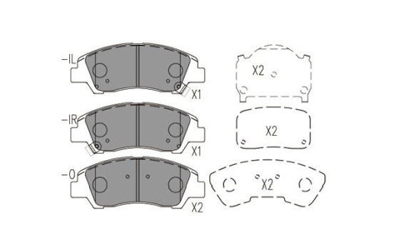 Brake Pad Set, disc brake KBP-3047 Kavo parts