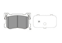 Brake Pad Set, disc brake KBP-3048 Kavo parts