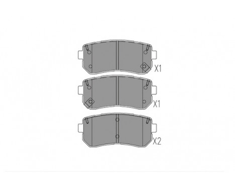 Brake Pad Set, disc brake KBP-3054 Kavo parts