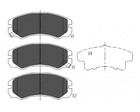 Brake Pad Set, disc brake KBP-3501 Kavo parts