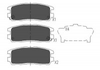 Brake Pad Set, disc brake KBP-3502 Kavo parts