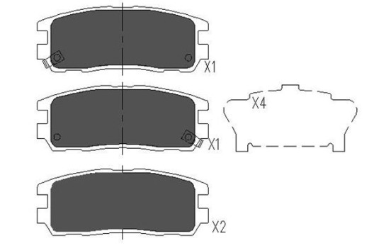 Brake Pad Set, disc brake KBP-3502 Kavo parts