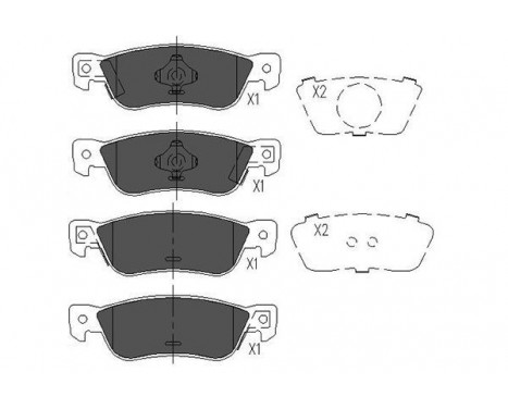 Brake Pad Set, disc brake KBP-3504 Kavo parts, Image 2