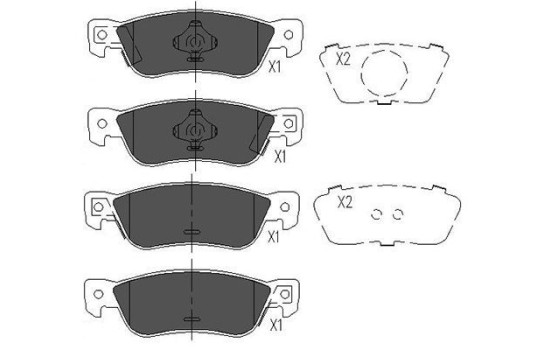 Brake Pad Set, disc brake KBP-3504 Kavo parts, Image 2