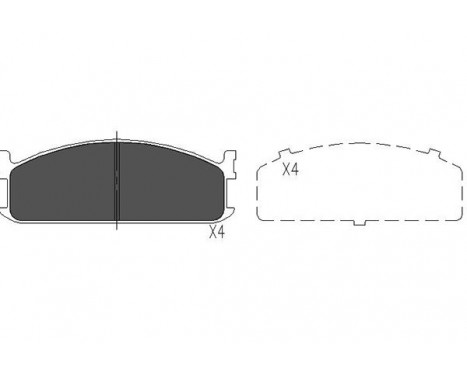 Brake Pad Set, disc brake KBP-3505 Kavo parts