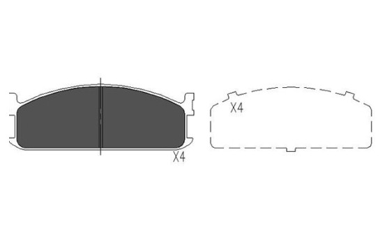 Brake Pad Set, disc brake KBP-3505 Kavo parts