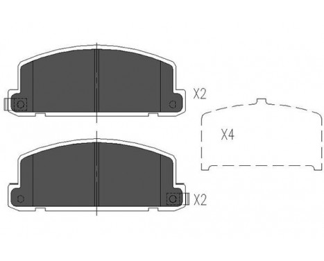 Brake Pad Set, disc brake KBP-3506 Kavo parts