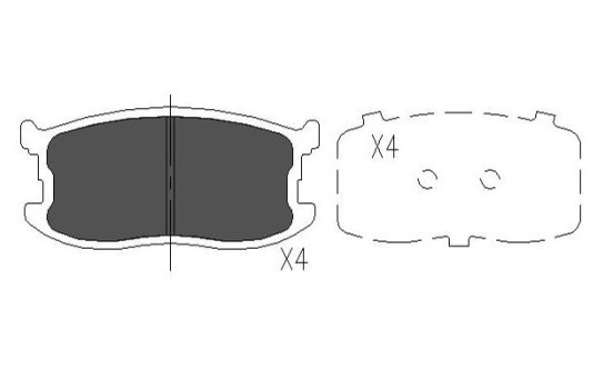 Brake Pad Set, disc brake KBP-3507 Kavo parts