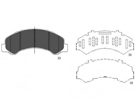 Brake Pad Set, disc brake KBP-3511 Kavo parts