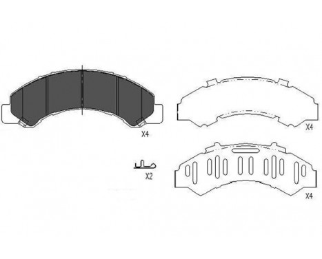 Brake Pad Set, disc brake KBP-3512 Kavo parts