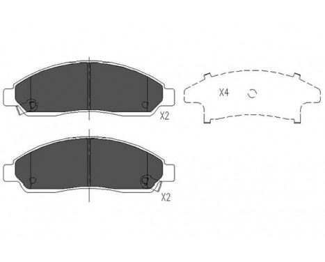 Brake Pad Set, disc brake KBP-3513 Kavo parts