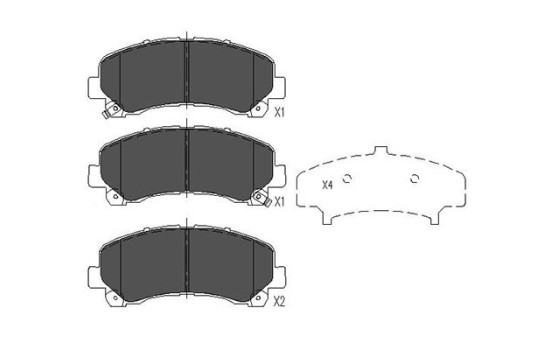 Brake Pad Set, disc brake KBP-3515 Kavo parts