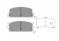 Brake Pad Set, disc brake KBP-3518 Kavo parts