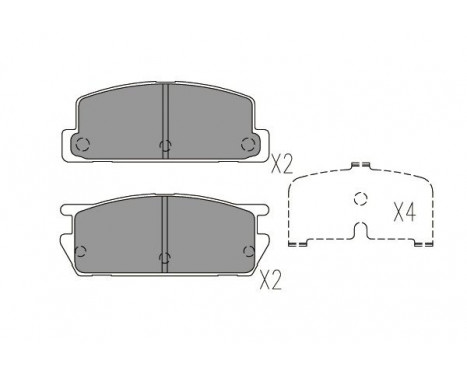 Brake Pad Set, disc brake KBP-3518 Kavo parts