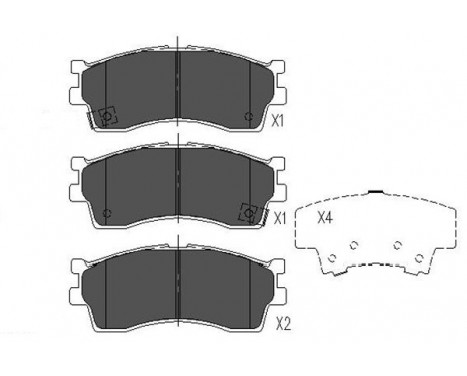 Brake Pad Set, disc brake KBP-4002 Kavo parts