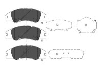 Brake Pad Set, disc brake KBP-4003 Kavo parts