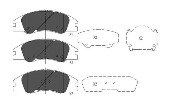 Brake Pad Set, disc brake KBP-4003 Kavo parts