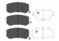 Brake Pad Set, disc brake KBP-4005 Kavo parts