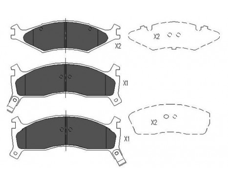 Brake Pad Set, disc brake KBP-4008 Kavo parts
