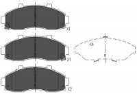 Brake Pad Set, disc brake KBP-4010 Kavo parts