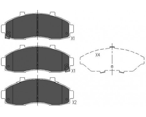 Brake Pad Set, disc brake KBP-4010 Kavo parts