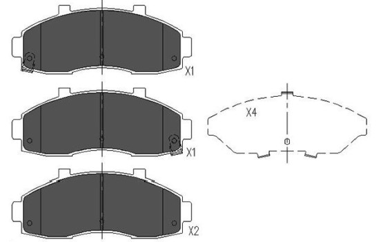 Brake Pad Set, disc brake KBP-4010 Kavo parts