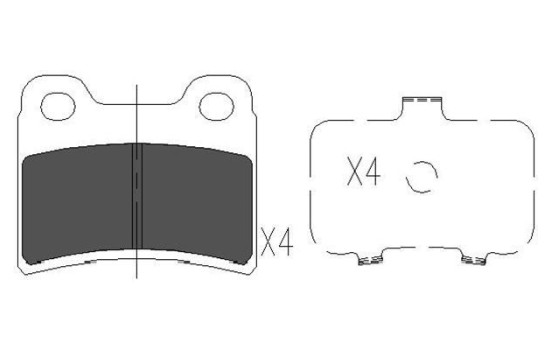 Brake Pad Set, disc brake KBP-4011 Kavo parts, Image 2