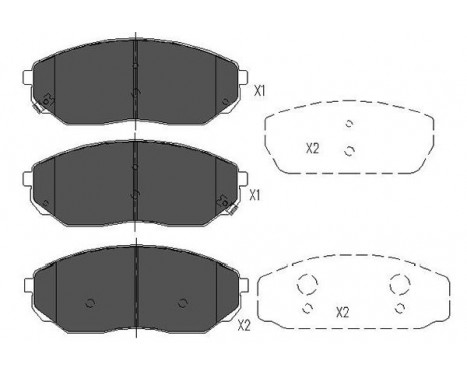 Brake Pad Set, disc brake KBP-4014 Kavo parts