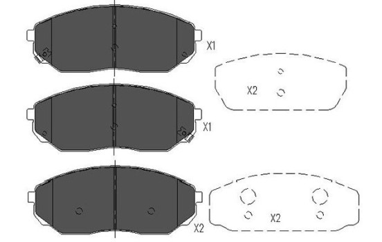 Brake Pad Set, disc brake KBP-4014 Kavo parts