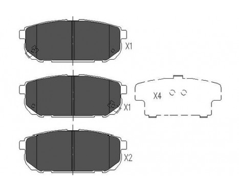 Brake Pad Set, disc brake KBP-4015 Kavo parts