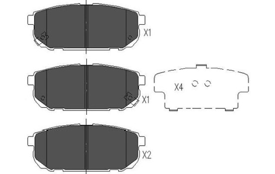 Brake Pad Set, disc brake KBP-4015 Kavo parts