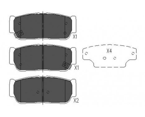 Brake Pad Set, disc brake KBP-4017 Kavo parts