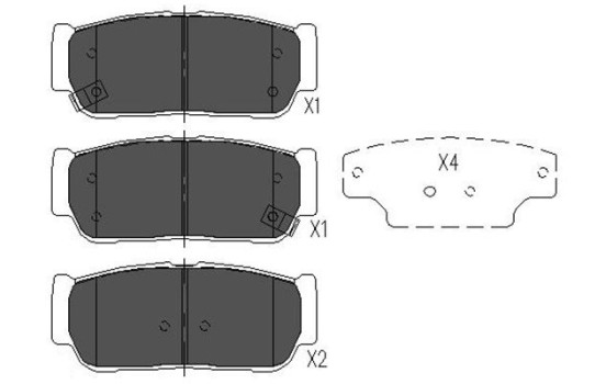 Brake Pad Set, disc brake KBP-4017 Kavo parts